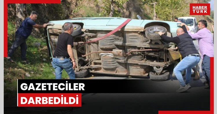 Gazetecileri darp ettiler