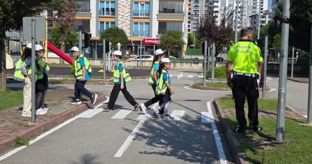 İlkadım da çocuklar öğreniyor, trafik bilinci gelişiyor Samsun Haber Habertürk Yerel Haberler