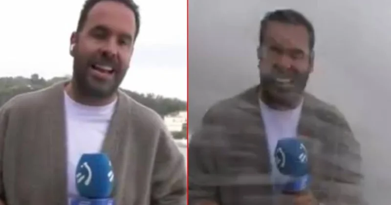 Uyardığı dalga canlı yayında muhabiri yuttu Sözcü Gazetesi