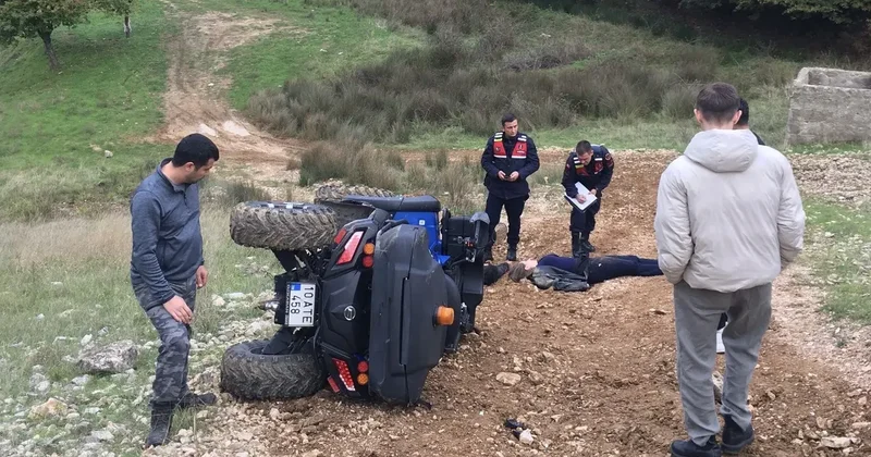 Erdek’te ATV devrildi: 2 yaralı