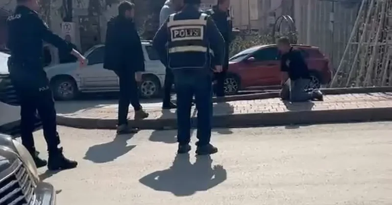 Bolu da korku dolu anlar! Eli bıçaklı şahıs ekipleri harekete geçirdi!