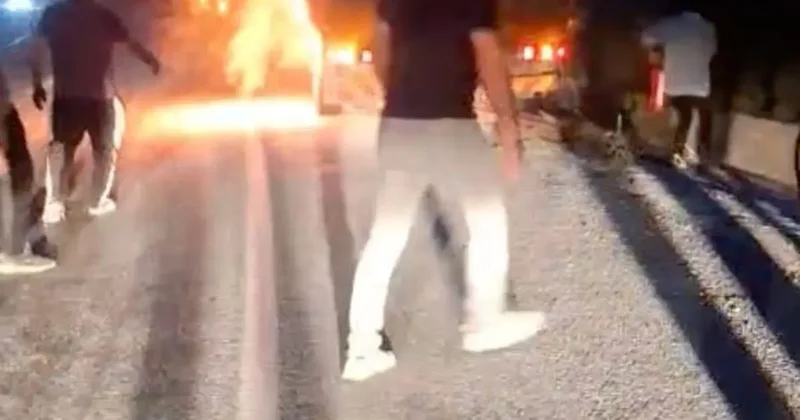Isınan balatalar önce lastikleri sonra kamyonu yaktı