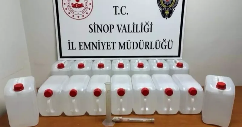 Sinop’ta 2025 yılında 2 bin 400 litre sahte alkol ele geçirildi