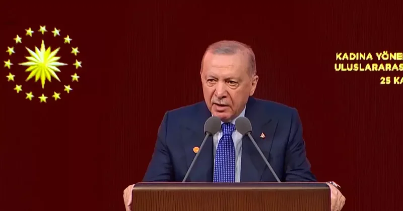 SON DAKİKA Cumhurbaşkanı Erdoğan: Kadına şiddet bir insanlık suçudur!