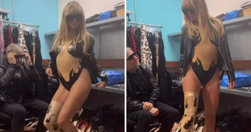 Süper model Heidi Klum, cesur lateks kombiniyle kamera karşısında büyüledi