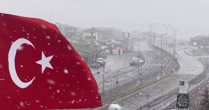 Erciyes te kar yağışı