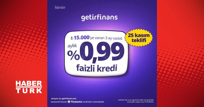 GetirFinans’tan tek güne özel %0,99 faizli kredi fırsatı