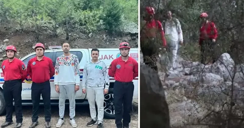 Yürüyüş sırasında kaybolan 2 genç, 15 saat sonra JAK timleri tarafından bulundu Antalya Haberleri