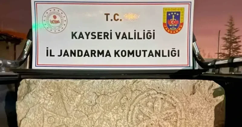 Kayseri de 6. yüzyıla ait olduğu değerlendirilen kapı sovesi ele geçirildi Kültür Sanat Haberleri