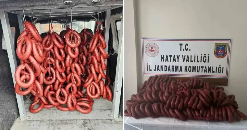 Hepsini vatandaşa yedireceklerdi: 120 kilogram sucuğa el konuldu Hatay Haberleri