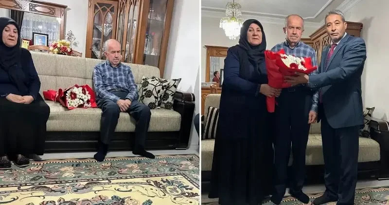 Şehit Serdar Uslu’nun öğretmen babasına anlamlı ziyaret Hayat Haberleri