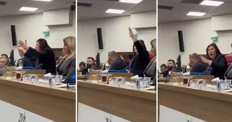 Özlem Çerçioğlu nun küplere bindiği an! Masaya vura vura konuştu