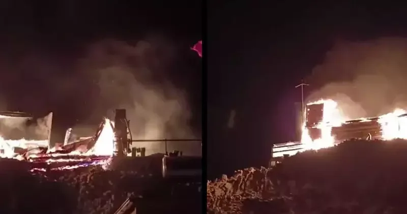 3 bin 200 rakımdaki Kırklar Mescidi yandı