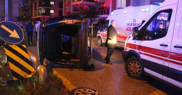 Otomobille çarpışan ticari araç yan yattı: 7 yaralı Aydın Haberleri