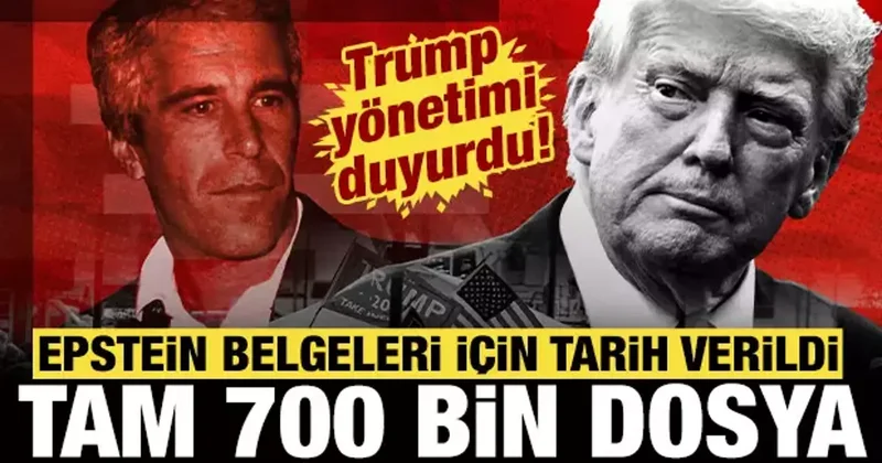 Epstein belgelerinin yayınlanma tarihi verildi: Tam 700 bin dosya...
