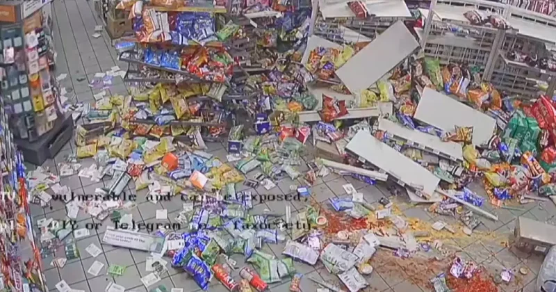 Eşi benzeri görülmemiş hırsızlık! Halatla araca bağladı, ortalığı yerle bir etti