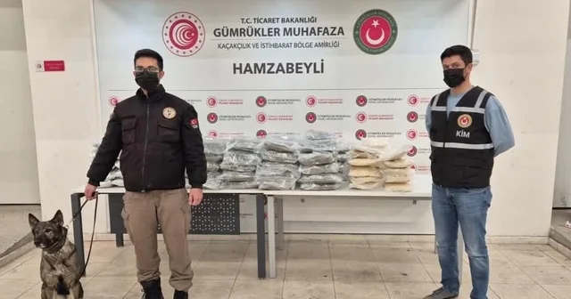 Yeni yıl öncesi sınır kapılarında dev uyuşturucu operasyonu Bir tırda 591 kilo 162 gram uyuşturucu maddesi ele geçirildi Edirne Haberleri