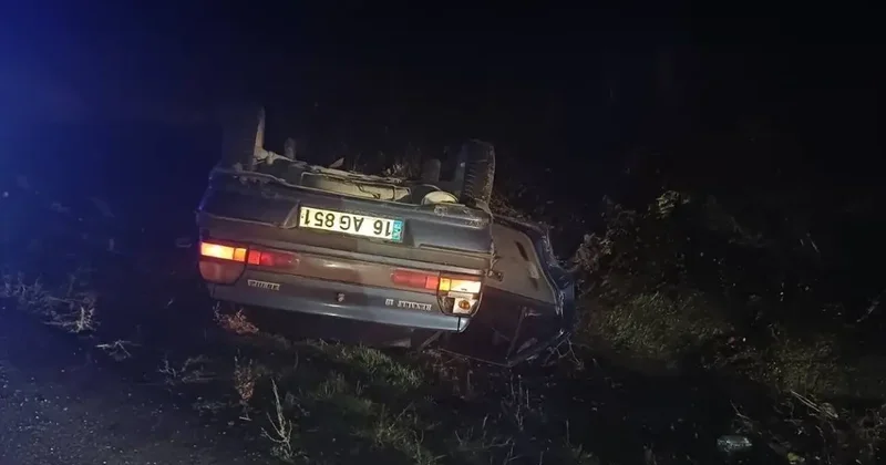 Su kanalına uçan otomobilde bulunan bir kişi yaralandı