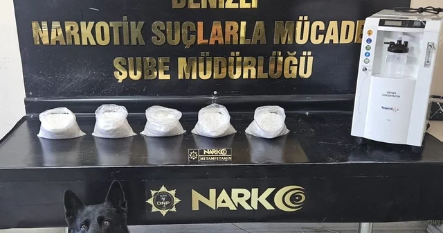 Solunum cihazının içerisinden 5 kilogram uyuşturucu madde çıktı Denizli Haberleri