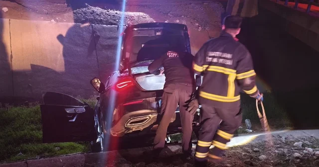 Batman da otomobil su kanalına uçtu: 1 yaralı Batman Haberleri