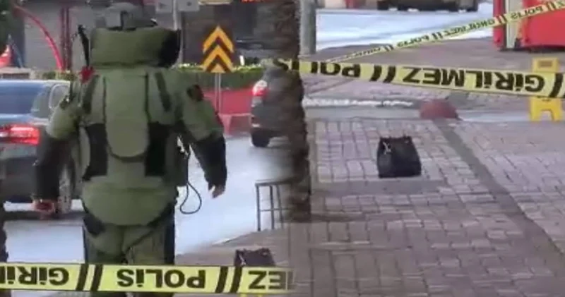 Kaldırımda şüpheli çanta alarmı! Ekipler teyakkuza geçti