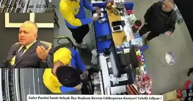 Zafer Partisi Selçuk İlçe Başkanı market çalışanı genci tehdit etti