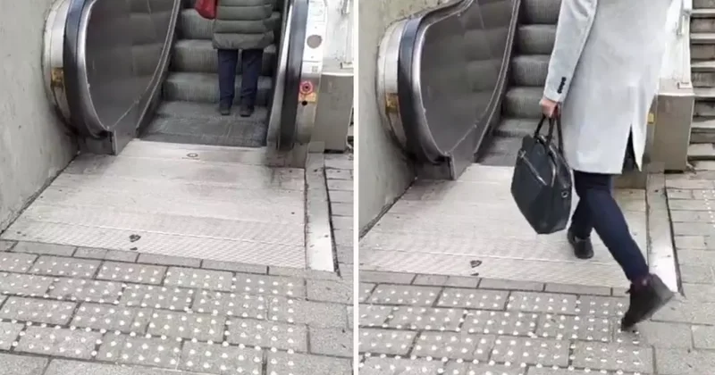 İstanbullular her gün bu sesi çekiyor! Metronun yürüyen merdivenlerinde bir garip arıza
