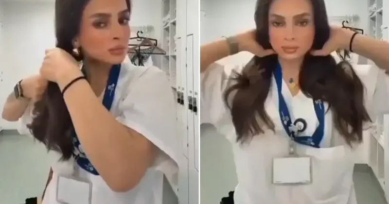 Bir hemşire daha DEM Parti nin eylemine destek verdi! Boynundaki kolye dikkat çekti