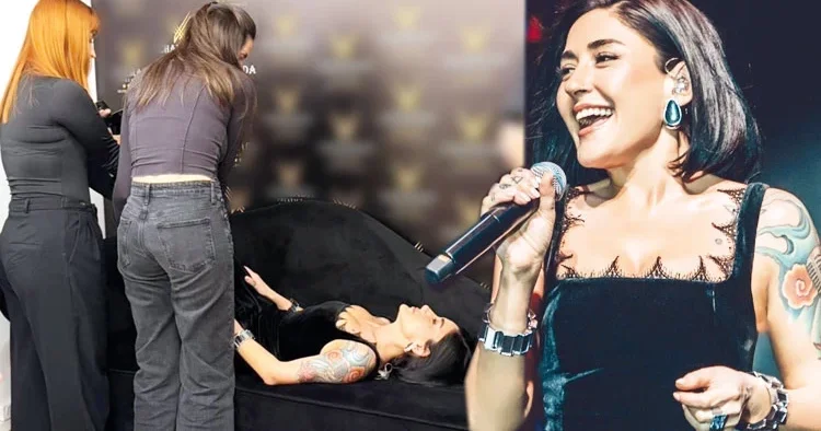 Melek Mosso sahnede fenalaştı