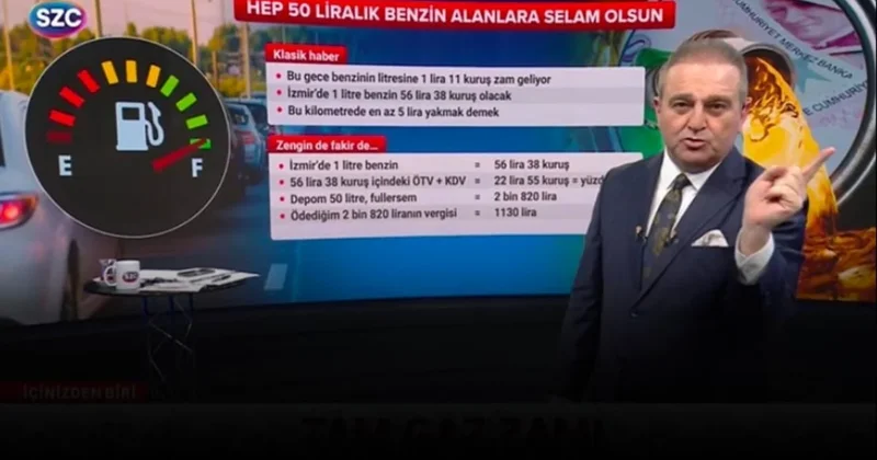 Akaryakıt zamları tam gaz devam! Ekrem Açıkel canlı yayında anlattı Sözcü Gazetesi