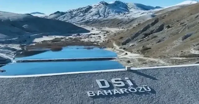 Baharözü Barajı’nda su tutulmaya başlandı VİDEO İZLE