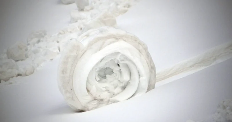 Doğada ender oluşan kar ruloları Ilgaz Dağı nda görüntülendi