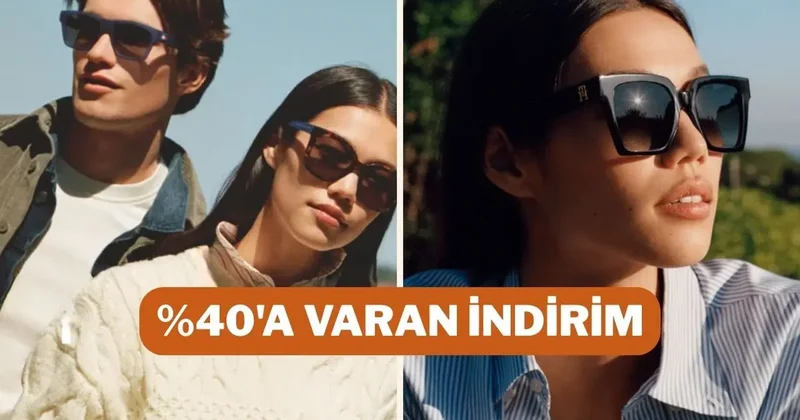 Yaz kış takmak isteyeceğiniz güneş gözlüklerinde %40 a varan indirim başladı!