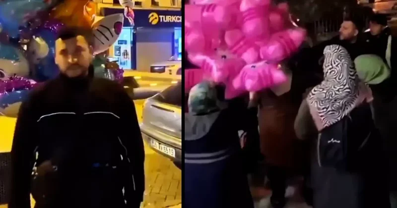 Teravih sonrası çocukları sevindirmek istedi, büyükler her şeyi berbat etti