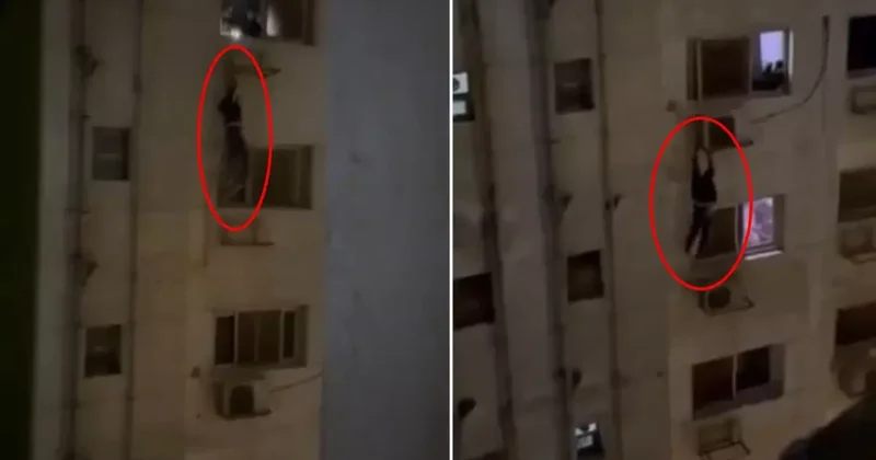 Örümcek adam değil! Haline acıyıp yardım için bakın nasıl seslendiler