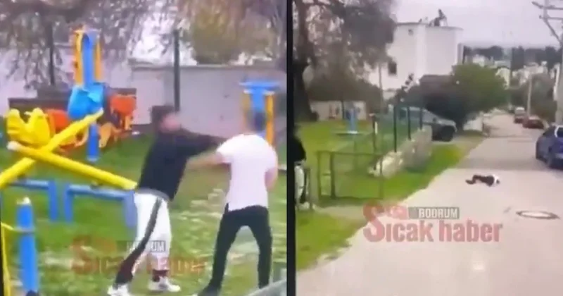 Parktaki kavgada bir çocuk aldığı darbelerden bayıldı! İşte o anlar Sözcü Gazetesi