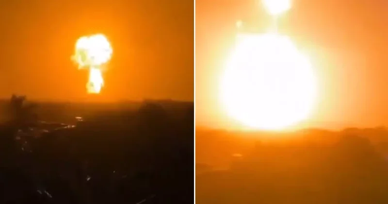 Korkulan oldu! Gökyüzü bir anda turuncuya döndü, bölge tahliye edildi