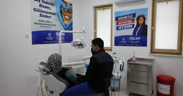 Nazilli Ağız ve Diş Sağlığı Polikliniği ne vatandaşlardan yoğun ilgi Aydın Haberleri