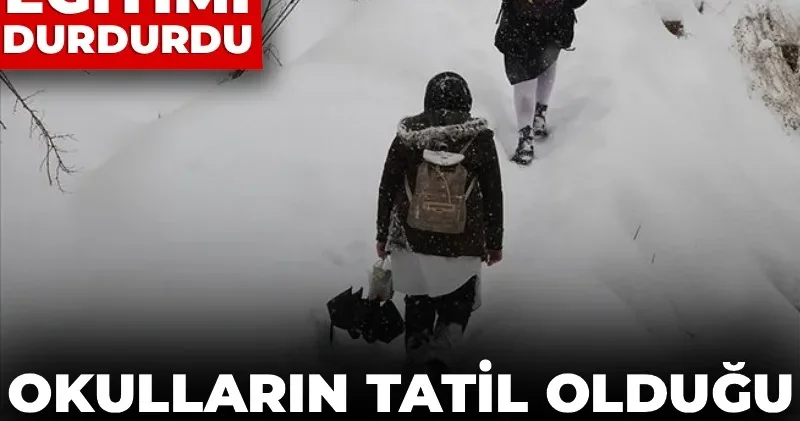 Kar yağışı eğitimi durdurdu! Okulların tatil olduğu iller belli oldu