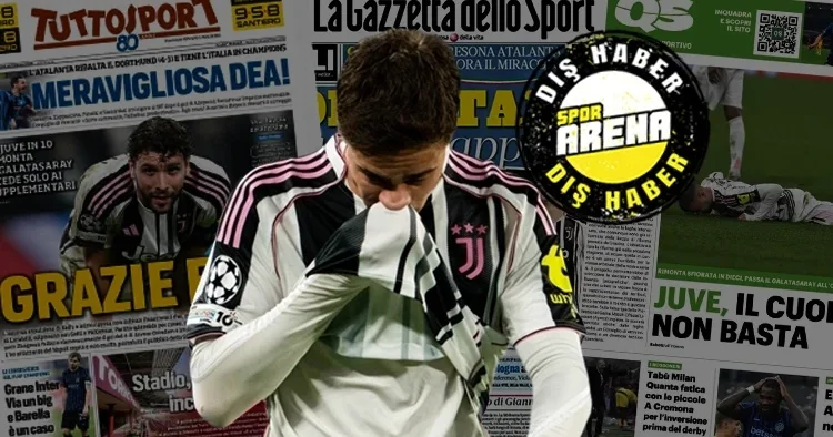 Galatasaray ın tarihi Juventus maçı İtalyan manşetlerinde: Nasıl Osi! Bu acı verici