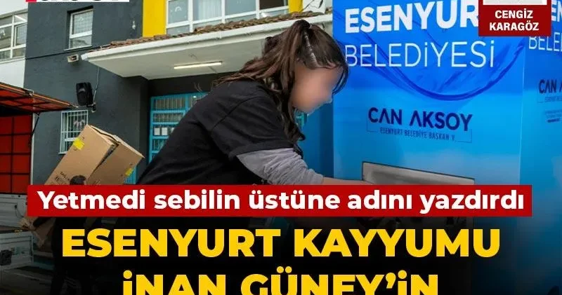 Esenyurt kayyumu İnan Güney’in projesini kopyaladı: Yetmedi sebilin üstüne adını yazdırdı