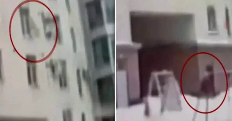 Rusya da 10. kattan düşen bebek, açılan mont sayesinde kurtarıldı