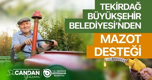 Tekirdağ da üreticiye mazot desteği başvuruları başladı Tekirdağ Haberleri