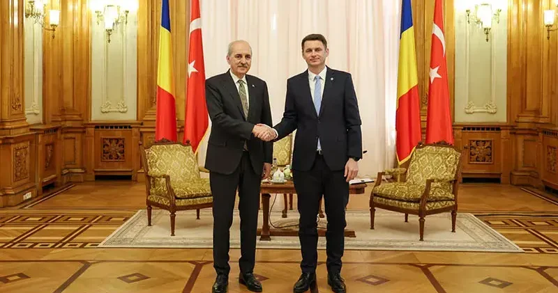 TBMM Başkanı Numan Kurtulmuş, Romanya Senato Başkanı Abrudean ile bir araya geldi