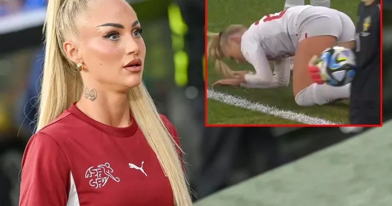 Ünlü kadın futbolcu Alisha Lehmann bu kez korkuttu