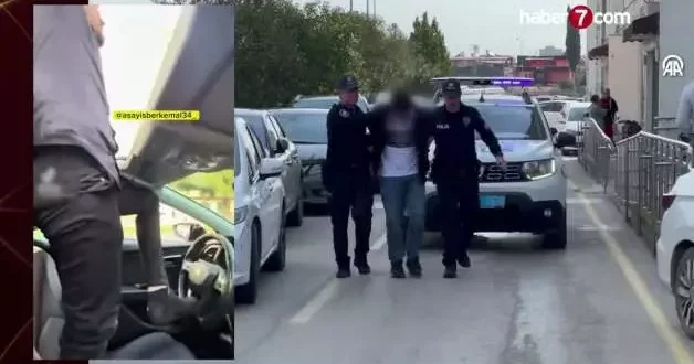 Adana da otomobili ayağıyla kullanan sürücü yakalandı