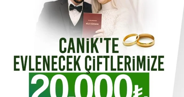 Bu ilçede evlenecek çiftlere 20 bin TL maddi destek Samsun Haberleri