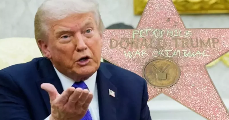 Donald Trump ın Şöhretler Kaldırımı ndaki yıldızına protesto!