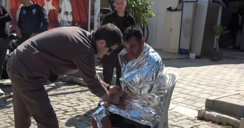 Antalya da denize açıldığı kano devrildi, suda 3 saat beklerken polis böyle kurtardı