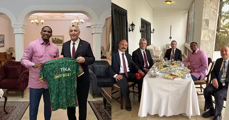 Bakan Bolat, Kamerun Futbol Federasyonu Başkanı Eto’o ile görüştü